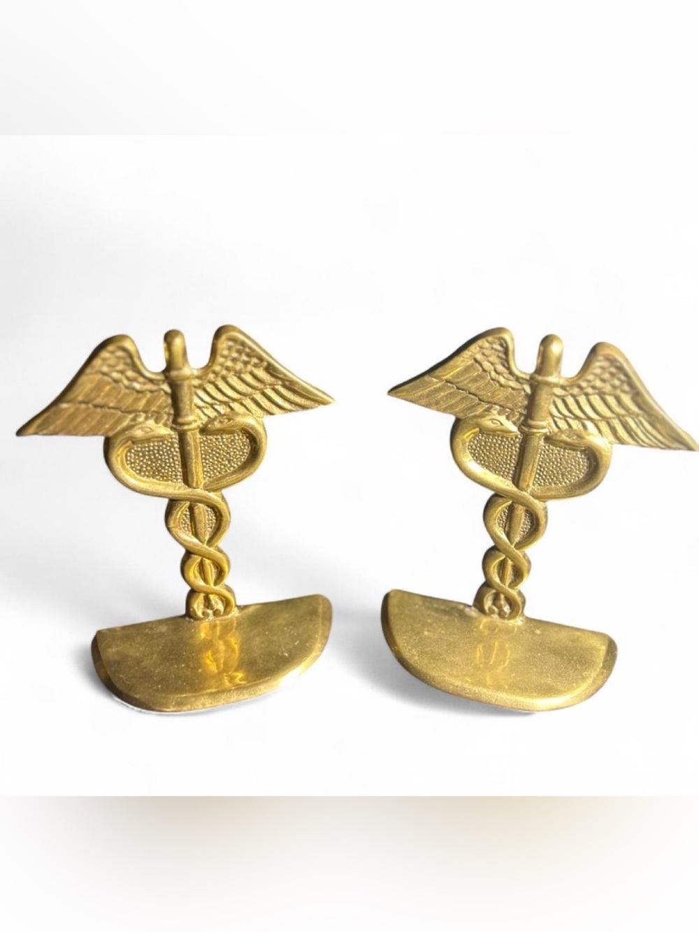 Vintage brass bookends set 2
Pharmaceutical Doctor Medical Caduceus
